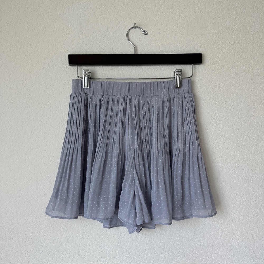 Light Blue Pleated Skort
